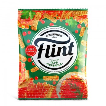 Flint. Сухарики с красной икрой, 70г